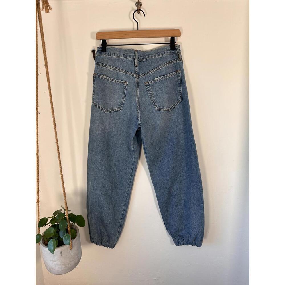 FRAME The Lounge high-rise barrel-leg jeans Bubble Size 27 Ballon Flaw - Picture 8 of 11